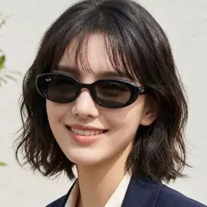 선글라스 RB4441D 6677 87 이동휘 제시카 블랙 오벌 뿔테 아시안핏 남자 여자