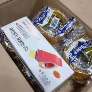 투명 포장 박스테이프 택배 48mmx40m 절단 손쉬운 10개입 커터기 포함 봉인