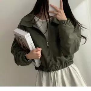 바람막이 여성 크롭 점퍼 트레이닝 아우터 밑단 밴딩