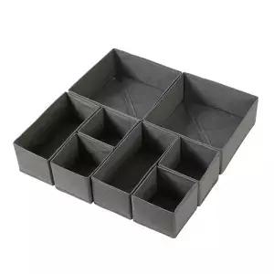 옷장 조직 및 양말 속옷 넥 기타 캐비닛 보관을위한 pc 패브릭 상자 서랍 주최자