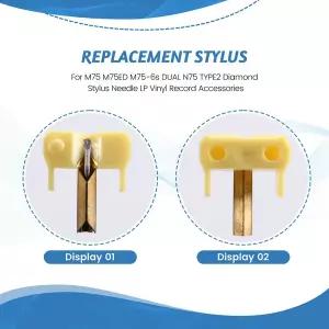 턴테이블바늘 레코드 LP Shure M75 M75ED M75-6S 듀얼 N75 TYPE2 다이아몬드 스타일러스 니들 비닐 액세서