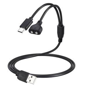 저그보우 DT-61 반려견 훈련용 도그 쇼크 칼라 충전기 코드 2-IN-1 USB C 및 반려견용 마그네틱 바크 충전 케이블