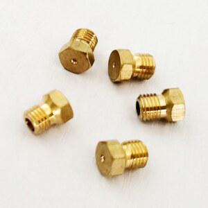 M6 * 0.75 황동 제트 노즐 길이 9mm 및 육각형 7mm, 사바프 스토브 액세서리 가스 온수기 가전 제품 히터 부품