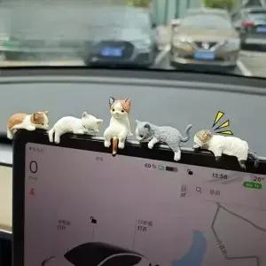 5개 귀여운 고양이 장식 잠자는 인형 자동차 스크린 장 선물