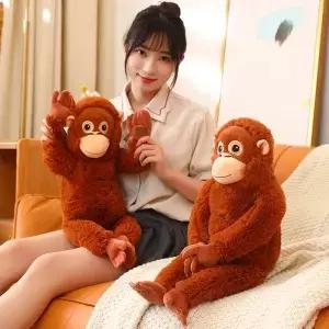 66cm 시뮬레이션 원숭이 오랑우탄 인형 슈퍼 소프트 가방 동물 플러시 장식 소년 생일 선물