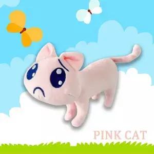 새로운 핑크 슬픈 고양이 귀여운 미니 불행한 동물 인형 큰 눈 파티 선물