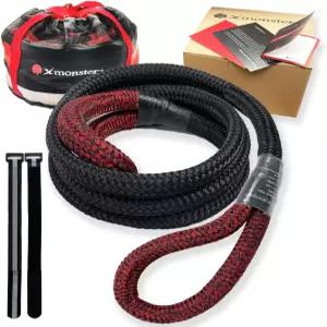 X MONSTER 운동 굴레 연장 로프 7/8 x 10 (MBS 29 000 lbs) 두 개의 지점 검은색