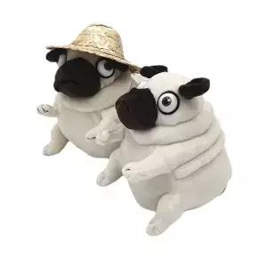 플러시 5cm 개 엘프 뚱뚱한 퍼그 앉아 인형 생일 선물