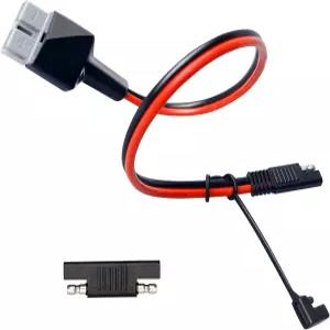 JacEnergy 10AWG 앤더슨 커넥터와 SAE 연장 케이블 극성 역방향 어댑터 태양광 패널 발전기 휴대용