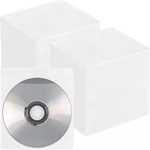 LOYORTY 500PCS 양면 CD 슬리브 플라스틱 DVD 및 보관용 리필 케이스