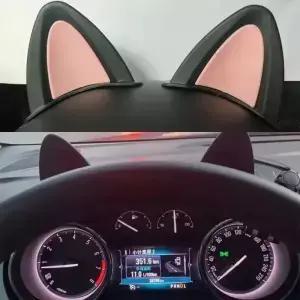 2PCS 오토바이 헬멧 장식 고양이 귀 귀여운 자동차 스티커 모양의 빵