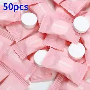 20/50/80/00PCS 미니 압축 타월 일회용 캡슐 매직 페이스 케어 타블렛 야외 여행용 천 물티슈 종이 티슈