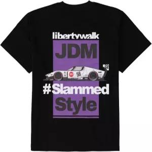 리버티 워크 LBWK JDM 티셔츠 블랙 카 매니아 어패럴 튜너 스트리트웨어 일본 튜닝 스타일 자동차 컬렉션