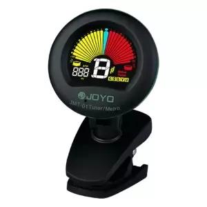 JOYO JMT0 기타 튜너 탭 템포 메트로놈 360 ° 기타/베이스/바이올린/우쿨렐레용 회전 클립 크로매틱 튜닝