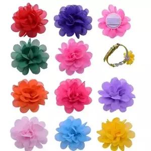 50/00pcs 작은 개 액세서리 슬라이딩 나비 넥 꽃 고리 고양이 목걸이 용품