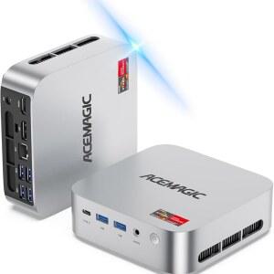ACEMAGIC 미니 PC 게이밍 AMD 라이젠 7735HS 마이크로 트리플 1TB 라데온 4K 3.2Type-C/LAN 4.75GHz) 2.5G/BT5.2/Wi-Fi 데스크탑 RAM 11 SSD, 소형 프로 (최대 24GB 7 디스플레이 컴퓨터 6용 게임/오피스