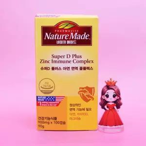 네이처메이드 슈퍼D 아연 면역 콤플렉스 100캡슐 (100일분)