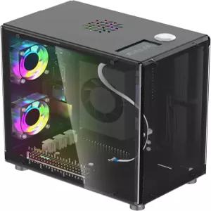 젯슨 오린 나노용 엘레크로우 미니 PC 케이스 알루미늄 3 OLED 3개의 냉각 팬 RTC 풀 포트 액세스 컴팩트