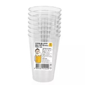 파티 쿡앤락 맥주컵 투명(400ml)7P