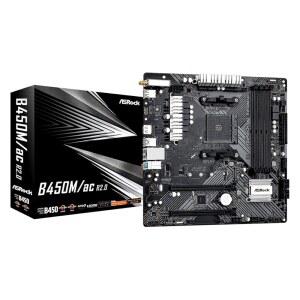 ASRock B450M /AC R2.0 AM4 AMD 프로몬토리 B450 SATA 6Gb /s Micro ATX 마더보드
