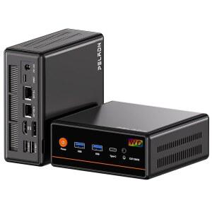PELADN 미니 PC 게이밍, AMD Ryzen 7640HS (업그레이드된 6850H /7735HS /7735U 6C /12T, 최대 5GHz), 16GB DDR5 / 512GB NVMe SSD, 듀얼 LAN,DP /HD 타입-C, WiFi6 4K 쿼드러플 디스플레이 USB3.2 BT5.2 가정, 사무