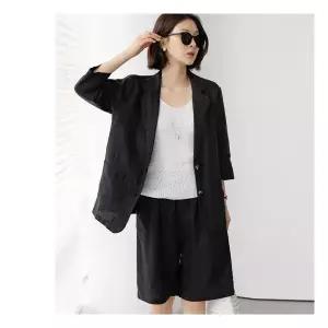 U1107 루즈핏 Premium Linen 세트업 자켓하프팬츠 / 여름 수트 1334955