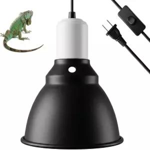 GofyReax 파충류 조명 기구 UVA/UVB 열 램프용 5.5인치 얕은 돔 배싱 전구 유리 탱크 테라리움용 광학 반사