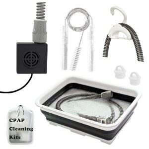 범용 22mm 튜빙을 위한 호스 건조기가 포함된 CPAP 청소 키트, 접이식 세면대, & 마스크 브러시, 홀더 및 엔드 캡 | 청소를 더 쉽게 만들기