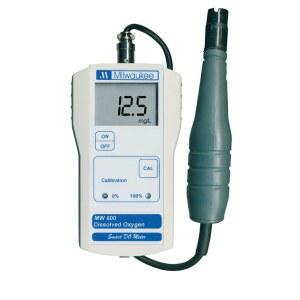 밀워키 MW600 LED 경제 휴대용 용존 산소 측정기, 2점 수동 보정, 0.0 - 19.0 mg/L, 0.1 mg/L 해상도, + /-1.5% 정확도, 100% 포화 범위