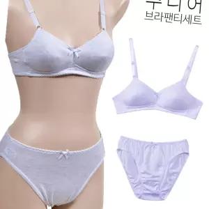 라이즈올 주니어 브라팬티세트 중학생속옷 노와이어브라세트