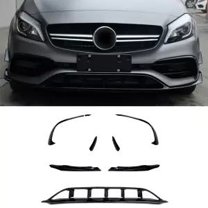 메르세데스벤츠 A클래스 W176 A45 AMG 디퓨저 바디킷 16-18 광택 블랙 프론트