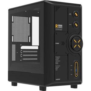 ALSEYE Rams2.0 미드 타워 PC 케이스 Micro-ATX / ITX MATX 강화 유리 측면 패널, ARGB 제어 먼지 필터 지원 180mm CPU 쿨러 305mm GPU 160mm PSU 6x120mm 팬, 240mm 상단 라디에이터(블랙)