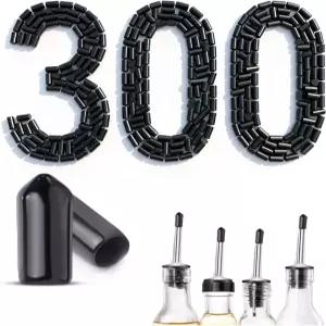 대몬 300PCS 파우치 먼지 커버 고무 주류 병 스파우트 캡 올리브 와인 바 주방 레스토랑용