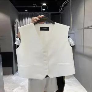 여성 캐주얼 조끼 봄 화이트 패션 블랙 베스트 여름 가을 여자 베이직 오버핏 패딩 아우터