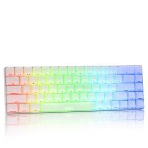 OHY XVX HE68 60 Percent Gaming Keyboard Hall Effect Magnetic Switches CNC Aluminum Frame Rapid Topographic IMD Keycaps 8KHz Polling Rate Adjustable Actuation Hot Swap White