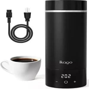 휴대용 전기 주전자 450ml 고속 끓이는 여행용 차 350W 316 스테인리스 스틸 UL 인증 정밀 온도 제어 LED