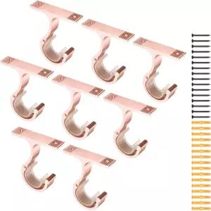 uxcell 8Pcs 천장 커튼봉 홀더 1 극용 85mm 단일 드레이퍼 막대 브래킷 두꺼운 후크 행거 나사 포함 벽걸이