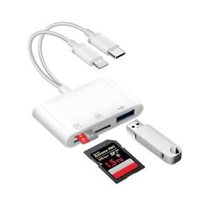 폰용 PIYILO SD 카드 읽기 USB C 마이크로 어댑터 디지털 카메라용 메모리 리더 TF 트레일 카메라 뷰어 IPHONE16 애플호환 노트북 PC ANDROID와 호환 가능