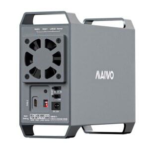MAIWO 듀얼 베이 RAID 인클로저 냉각 팬이 있는 SATA 5인치 HDD용 타입 USB 4가지 모드 JBOD NORMAL 48TB 용량 확장
