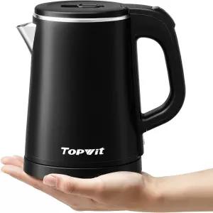 0.8L 소형 전기 주전자 휴대용 여행용 스테인리스 스틸 - 800W 고속 끓임 자동 차단 및 건조 보호 가정