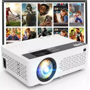 TMY 1080P 풀 HD 휴대용 미니 프로젝터 블루투스 영화 TV 스틱/스마트폰/PC/게임 콘솔/HDMI/USB 실내 및