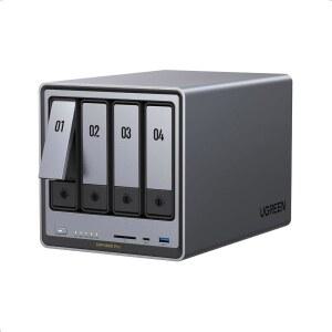 NAS DXP4800 Pro Bay 데스크톱 네트워크 연결 스토리지 인텔 코어 i3 1315U 6코어 CPU 8GB DDR5 RAM 내장 128GB SSD 10GbE 1개 5GbE 슬롯 2개 4K HDMI 디스크리스