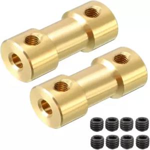 RC 비행기 보트 모터 L20XD9용 uxcell 2pcs 샤프트 커플러 3mm x 커넥터 어댑터