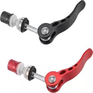 리파이록 2pcs 6mm 알루미늄 합금 자전거 시트 포스트 퀵 릴리스 핀 꼬치 볼트 레드 블랙 자동차 교체 부품
