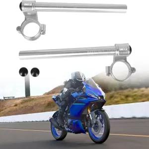 핸들바 포크 튜브 레이싱에 장착된 ONE.K.S 모터사이클 클립 HONDA CBR250R 2017 CBR150R(실버)용 전면