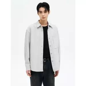 에잇세컨즈 8SECONDS 헤비트윌 가먼트다잉 셔츠 라이트 그레이