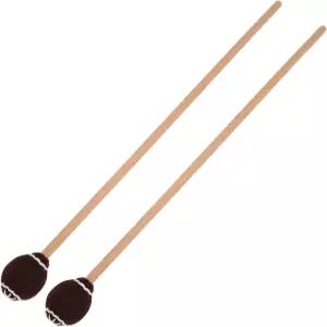 마림바 망치 2팩 메이플 우드 핸들 울 볼 스틱 타악기 초보자 훈련용 (갈색 나무 기둥)