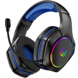 7.1 서라운드 사운드 360 조절 가능한 마이크 40HZ 이상 배터리 2.4GHZ USB 및 스위치 노트북 MAC 휴대폰과 호환되는 타입-C U2013용 무선 게이밍 헤드셋 MOA