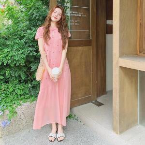 팔콘 여성 여름 핑크 드레스
