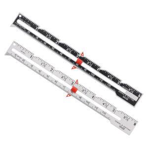 2Pcs 재봉 게이지 측정 원단 슬라이드 자 심 금속 슬라이딩 도구 헤밍 퀼팅 공예 뜨개질 초보자 용품